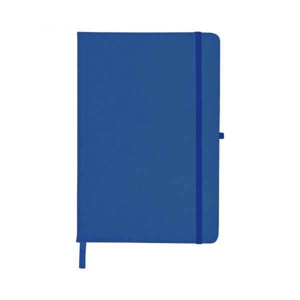 Caderneta Couro Sintético azul Brinde Personalizado