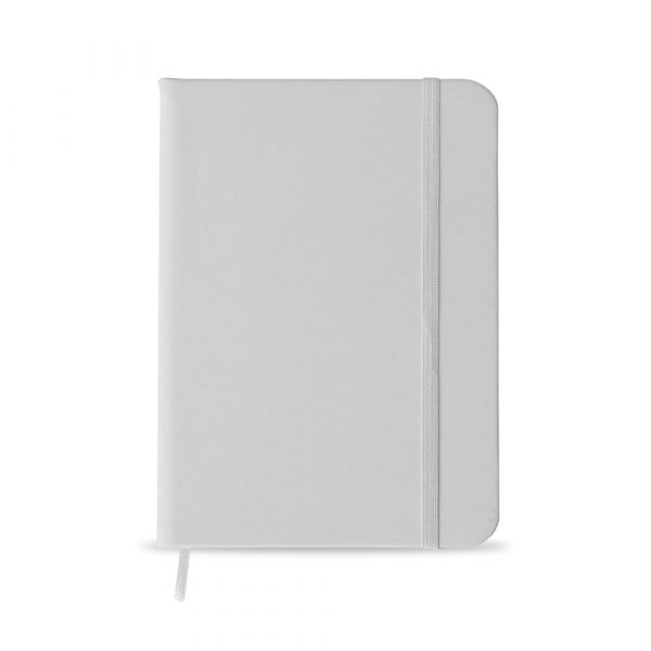 Caderneta Couro sintético Branco Brinde Personalizada