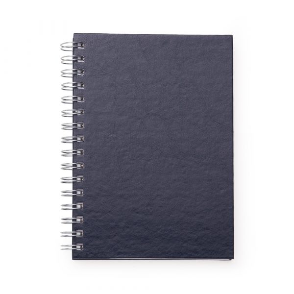 Caderno Pequeno Azul de Couro Sintético Brinde Personalizado