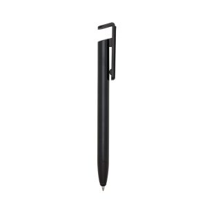 Caneta Metal suporte para celular preta brinde Personalizada